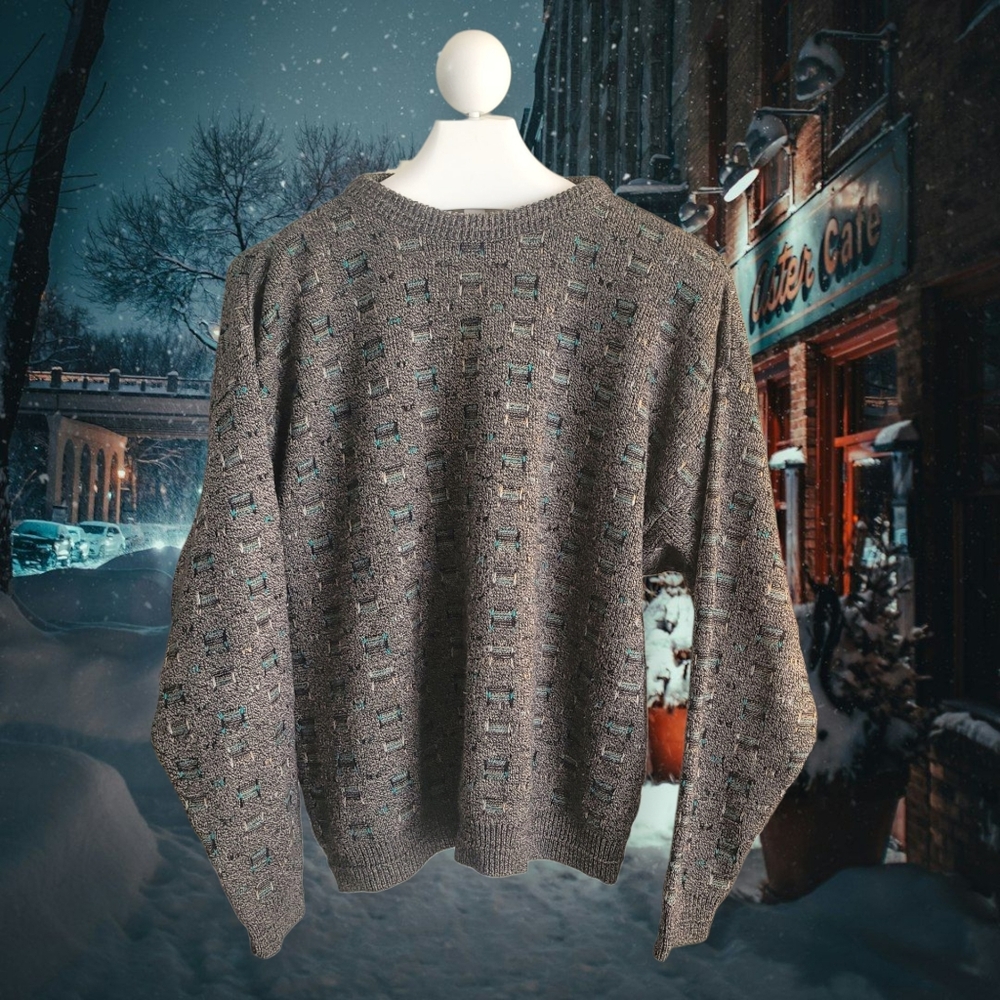 90s Men's Gray Crewneck Sweater